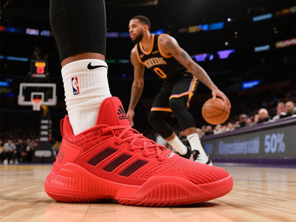【球鞋特写】文森特惊艳上脚红色阿迪达斯FOG联名，替补砍下20分